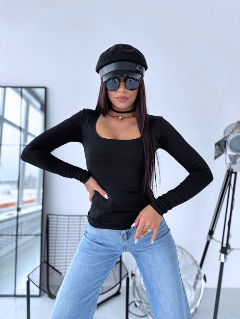 PUSH-UP top "OPULENCE VD73" - BLACK