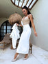 Stretchy skirt "TECHNO VD10702" - WHITE