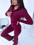 Two-piece set - jacket + leggings "GOAL" - BORDEAUX