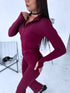 Two-piece set - jacket + leggings "GOAL" - BORDEAUX