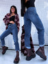 DARK BLUE mom fit jeans HM5294-2 "SMOKE"