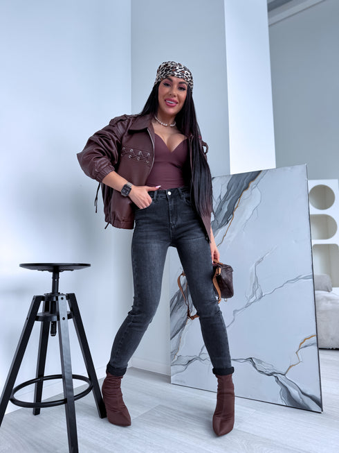 DARK GRAY jeans "BOSTON" HM5321-8 PRE-ORDER