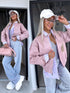 Faux Leather Jacket "CITY VIBE" 8670 - OLD PINK