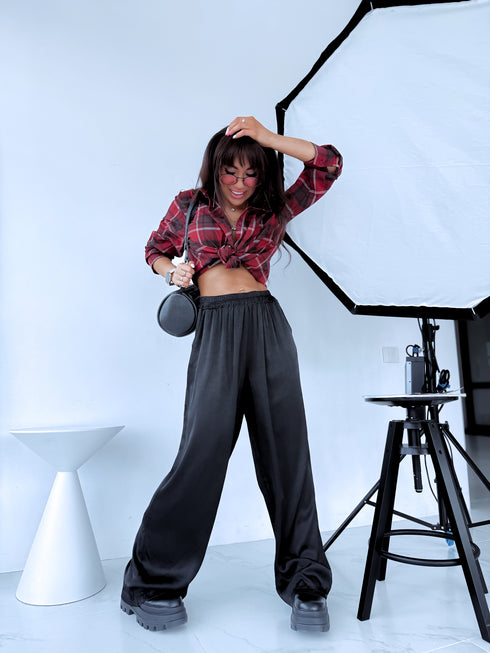 Fabric pants "ARCOBALENO 331" - black