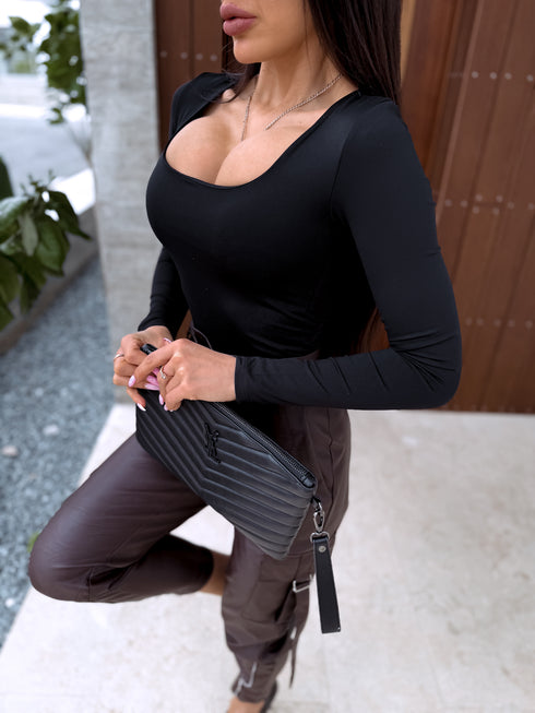 PUSH-UP top "OPULENCE VD73" - BLACK