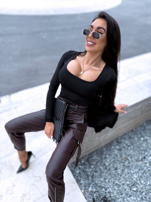 PUSH-UP top "OPULENCE VD73" - BLACK