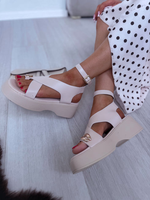 Sandals "GOLD TOUCH" LX9624 - BEIGE
