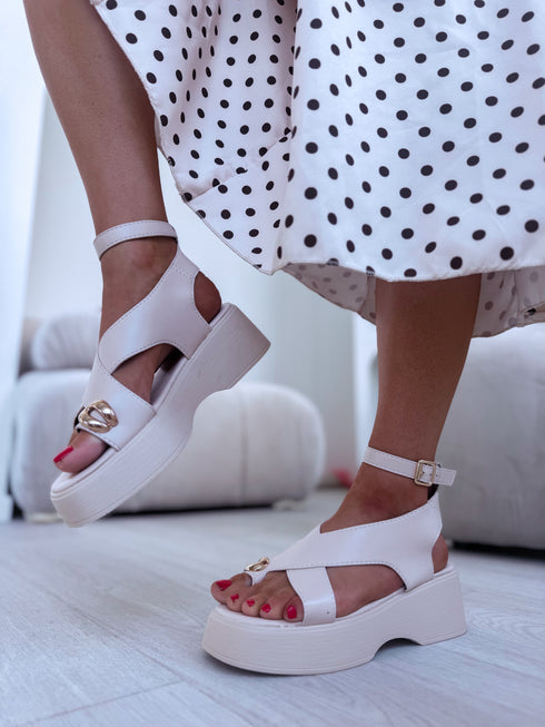 Sandals "GOLD TOUCH" LX9624 - BEIGE