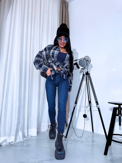 "TIRAMISU" džinsa bikses H932-1 - tumši zilas