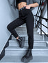 MOM FIT džinsinės kelnės "SPRING" 7855-1 - JUODOS