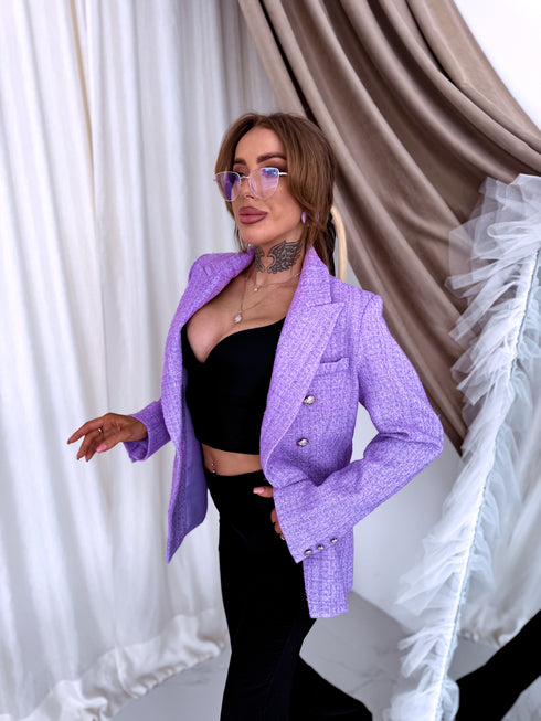 Твидовый жакет "PRISMA V26021A" - лавандовый