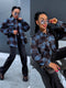 Plaid shirt "RAINY DAY" VMC58 - DARK BLUE