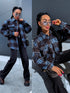Plaid shirt "RAINY DAY" VMC58 - DARK BLUE