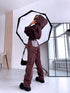 "TRUST NO ONE" A3825-A jeans - chocolate