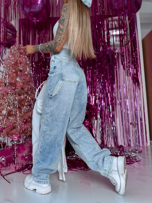 "SERAPHINE GLOW" 8767 džinsai - ŠVIESIAI MĖLYNA