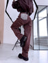 "TRUST NO ONE" A3825-A jeans - chocolate