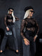 BLACK mesh top "NIANSE"