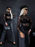 BLACK mesh top "NIANSE"