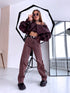 "TRUST NO ONE" A3825-A jeans - chocolate