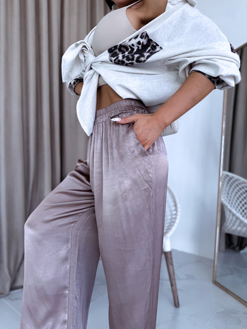 Fabric pants "ARCOBALENO 331" - cappuccino