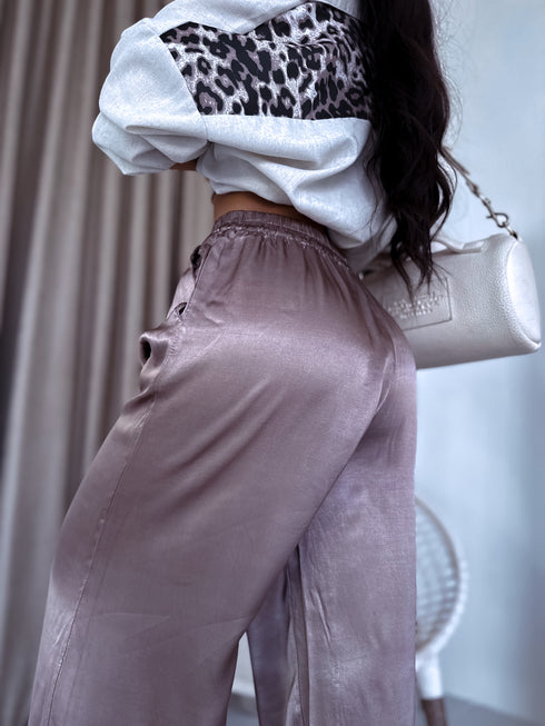 Fabric pants "ARCOBALENO 331" - cappuccino