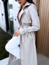 BEIGE, leather imitation trench "POWER" FL08