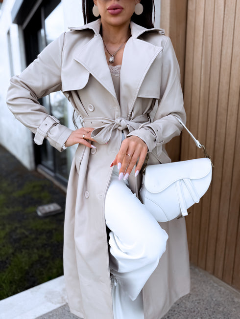 BĒŠS, ādas imitācijas trencis "POWER" FL08