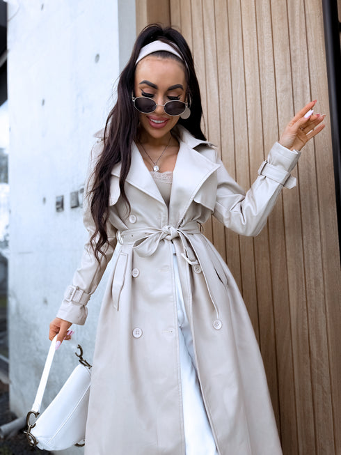 BĒŠS, ādas imitācijas trencis "POWER" FL08