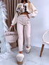 MOM FIT jeans "SPRING" 7855-10 - BEIGE