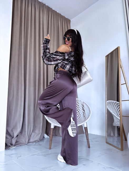 Fabric pants "ARCOBALENO 331" - choco