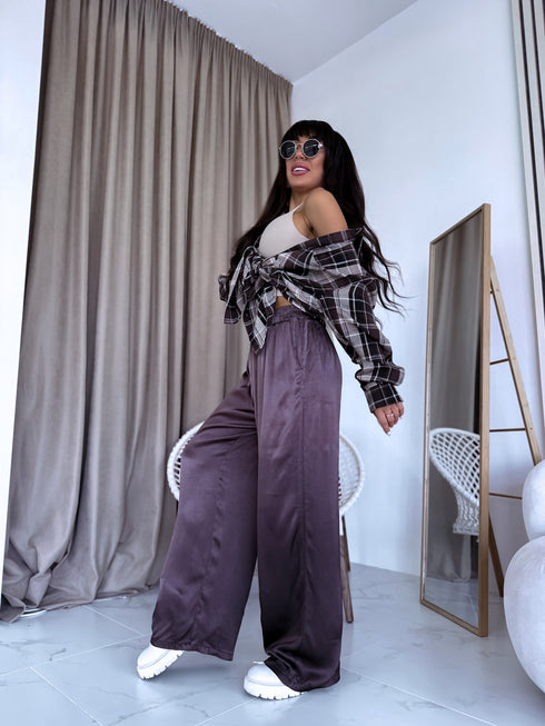 Fabric pants "ARCOBALENO 331" - choco