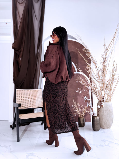 Zamšveidīga virsjaka "Marsala 19917" - CACAO