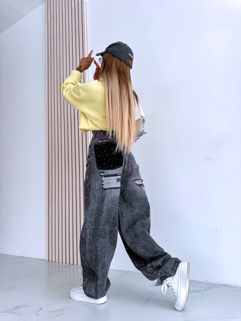 "LOOK AT ME" A3837 jeans - DARK GRAY