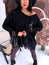 PLUS SIZE sweater "AGAIN 10588" - black