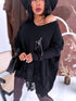 PLUS SIZE sweater "AGAIN 10588" - black