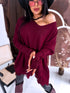 PLUS SIZE sweater "AGAIN 10588" - burgundy