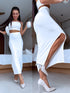 Stretchy skirt "TECHNO VD10702" - WHITE