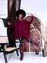 PLUS SIZE sweater "AGAIN 10588" - burgundy