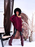 PLUS SIZE sweater "AGAIN 10588" - burgundy