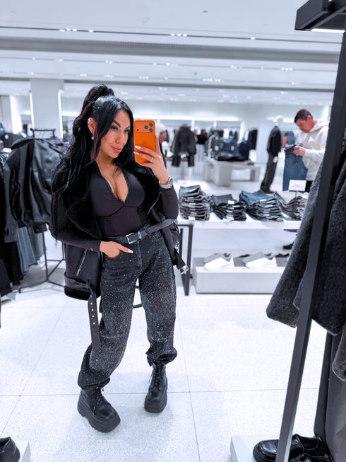 "SERAPHINE GLOW" 8705 jeans - DARK GREY PRE-ORDER