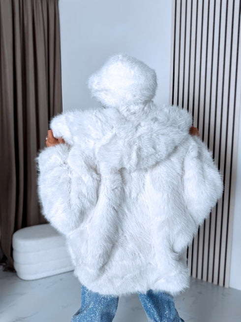 "FURORA PH6710" faux fur jacket - LIGHT BEIGE