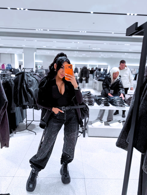 "SERAPHINE GLOW" 8705 džinsa bikses - TUMŠI PELĒKAS