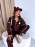 Sweater "TEDDY HEARTS W1263" - CHOCO