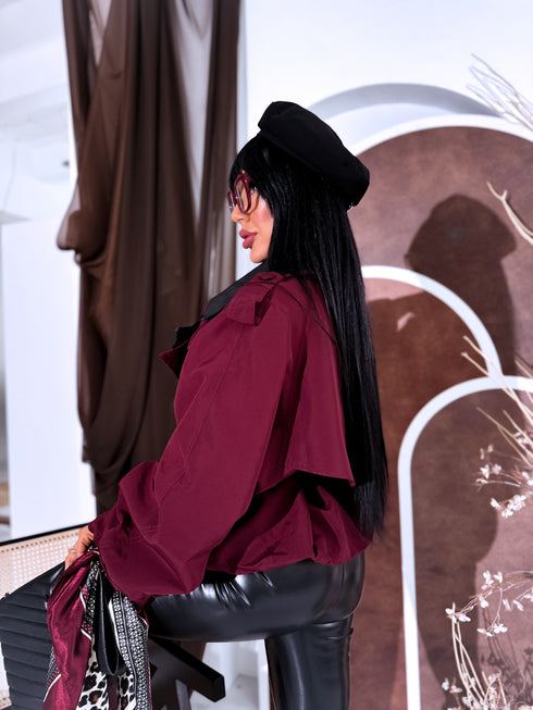 LUX jacket + belt "MOTIVATION V10385" - BORDO