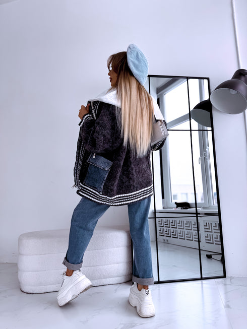 Patterned jacket "SILENT THEORY" TY26199 - GRAY