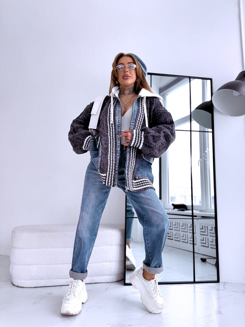 Patterned jacket "SILENT THEORY" TY26199 - GRAY