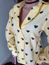 Medvilnės marškiniai "HONEY HEARTS" H13782 - GELTONA