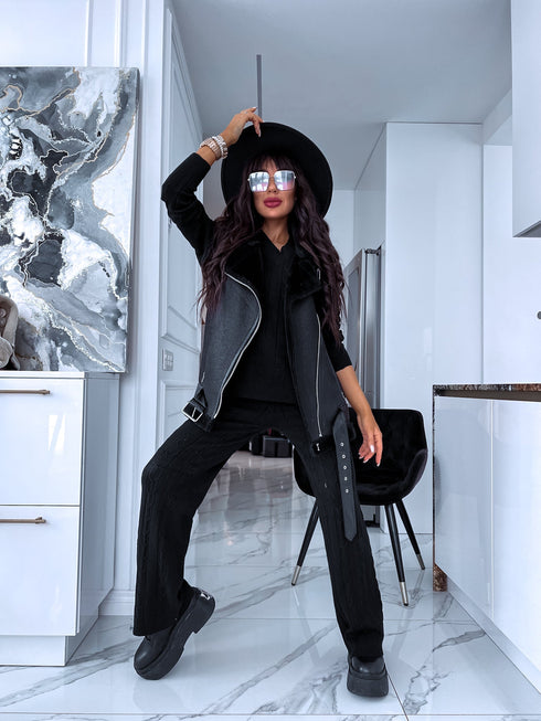 ELYNDI aviatoriaus tipo liemenė - juoda