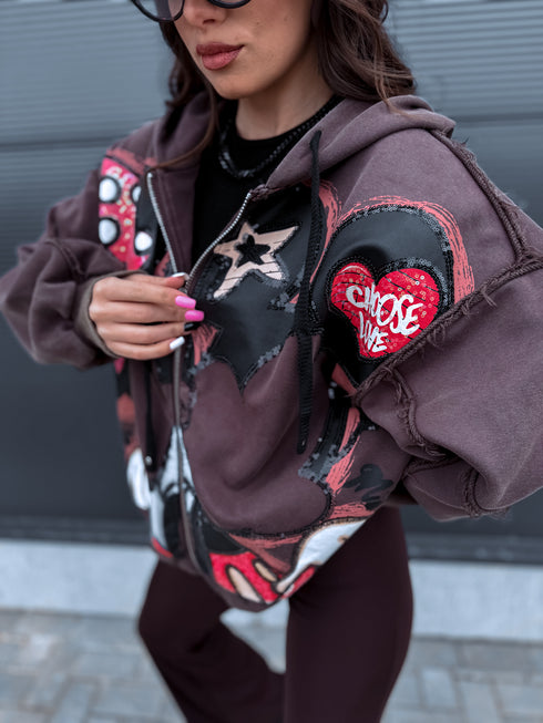 Кофта с анимацией "MICKEY BOW V12051" - CHOCO
