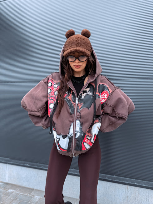 Кофта с анимацией "MICKEY BOW V12051" - CHOCO